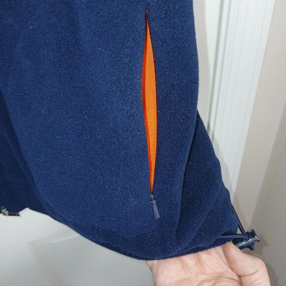 Vintage Ralph Lauren Golf Navy Fleece Mens XL Jacket Full Zip Orange Lined USA - Picture 11 of 16